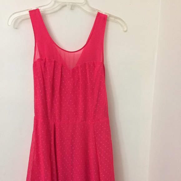 Express Peach/Coral Flowy Dress - Picture 5 of 9